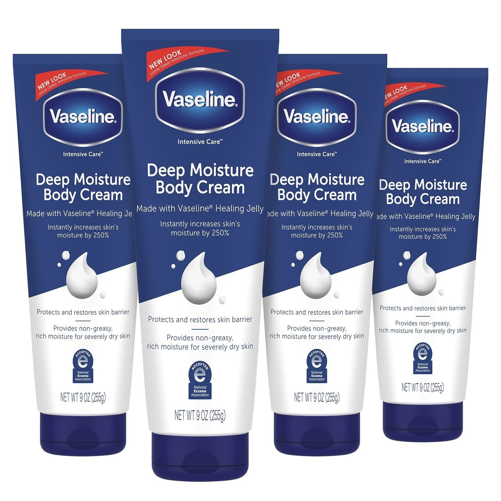 81PDsgQHlSL.jpg Vaseline Intensive Care™ Body Cream Deep Moisture for Dry Skin 9oz 4ct - Image 1