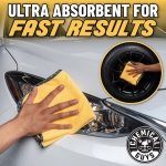 Chemical Guys, Professional Microfiber Towels, 16 x 16 in, Gold, 12 Pack - Image 7