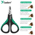 Candure Cat Nail Clippers Stainless Steel Cat Claw Trimmers for Rabbits,Guinea Pigs, Birds, Puppies, Kittens and Small Animals- Pet Nail Clippers for Professional and Home Use (Black) - Image 3