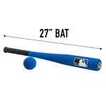 Franklin Sports MLB 27in Foam Bat & Ball Set - Kids Baseball and Bat Set - Includes Foam Bat and Ball - Officical MLB Licensed Product - Blue - Image 3