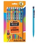 BIC Xtra Strong Mechanical Pencils with Erasers, Thick Point (0.9mm), 24-Count, Mechanical Pencils for School or Office Supplies
