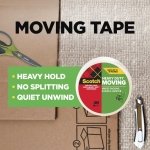 Scotch Heavy Duty Moving Packing Tape, Clear, Makes Packing Easier & Quieter, 1.88 in. x 54.6 yd., 2 Tape Rolls with 1 Dispenser - Image 2