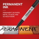Sharpie Permanent Markers, Fine Tip, Black, 12 Count - Quick Drying, Fade Resistant, For Wood, Plastic, Paper, Metal, And More - Image 2