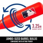 Franklin Sports MLB Kids Jumbo Plastic Bat - Red - Backyard Baseball - Image 3