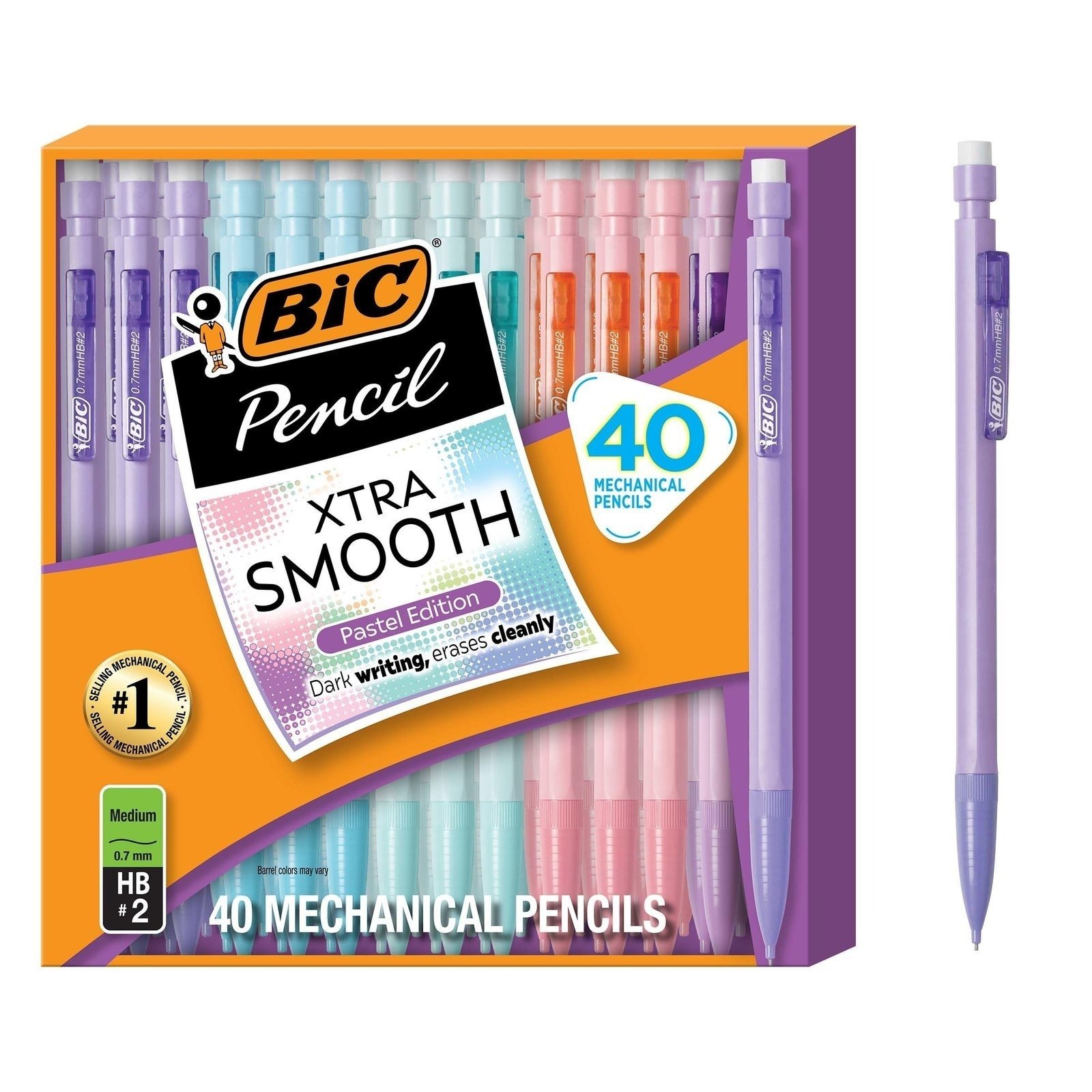 81nCrUQNGvL.jpg BIC Xtra-Smooth Mechanical Pencils, 0.7 mm Medium Point, 40-Count - Image 1