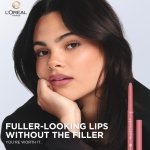L'Oreal Paris Blurfiller Lip Liner, Lightweight, Buildable, and Sculpting Lip Pencil, Line, Define, and Contour for Fuller-Looking Lips, Worth It, 0.21 oz - Image 3