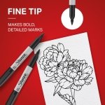 Sharpie Permanent Markers, Fine Tip, Black, 12 Count - Quick Drying, Fade Resistant, For Wood, Plastic, Paper, Metal, And More - Image 3