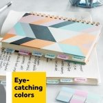 Post-it Sticky Tabs, 1 in. x 1.5 in., 4 Pads of Book Tabs in Assorted Bright Colors for Bookmarking, Annotating, Reading, and Reminders, Blue, Yellow, Pink, and Purple (88 Total Count) - Image 7