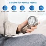 BEAUTURAL Lint Remover Fabric Shaver and Sweater Defuzzer with 2-Speeds, 2 Replaceable Stainless Steel Blades, Battery Operated - Image 3