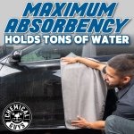 Chemical Guys, Waffle Weave Gray Matter Microfiber Drying Towel, 25 x 36 in - Image 8