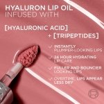 L'Oreal Paris Plump Ambition Hyaluron Lip Oil, 24 HR Lip Gloss with Hyaluronic Acid, Volumizing Formula with Glass-Like Shine, Worth It 601, 0.16 Fl Oz - Image 3